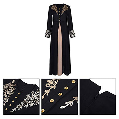 여성용 투피스 무슬림 기도 드레스 히잡 스카프 이슬람 아바야 전체 길이 드레스 - color: B-블랙, size: 2-Medium