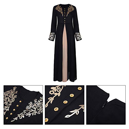 여성용 투피스 무슬림 기도 드레스 히잡 스카프 이슬람 아바야 전체 길이 드레스 - color: B-블랙, size: 2-Medium