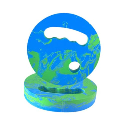 Menolana Water Exercise Discs Pool Resistance, Swim Discs Lightweight Buoyancy EVA Foam Aerobic Equipment for Water Workout Beach Pool - color: Blue Green