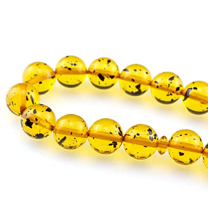 Tasbih Tesbih 이슬람 기도 비즈 51개, 이슬람 이슬람 Subha Sebha Worry 비즈, Misbaha Masbaha Tasbeeh Sibha 비즈, 알라 모하메드 라마단 묵주, 옐로우 앰버 레진 비즈 내부 곤충