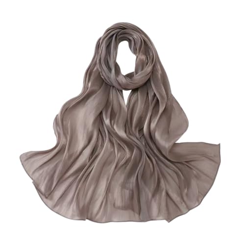 SUNDSGT Hijab Scarf for Women Silk Feeling Hijabs for Women Muslim Lightweight - color: Light Brown