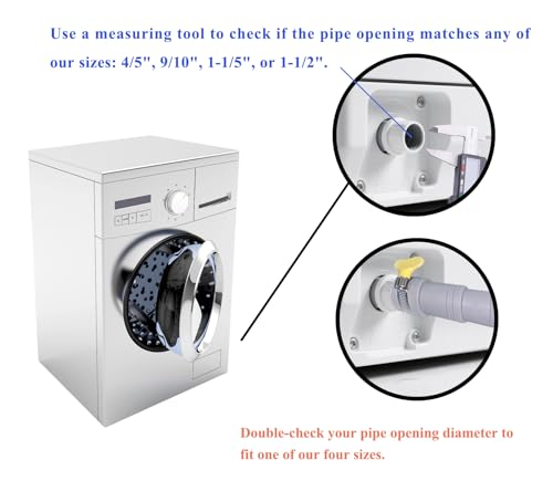 6.5ft Washing Machine Drain Hose Extension Kit - Universal for Washer, Dishwasher & Dehumidifier, 7-Piece Set with U-Bracket, 4 Clamps & Adapter - size: 6.5Feet