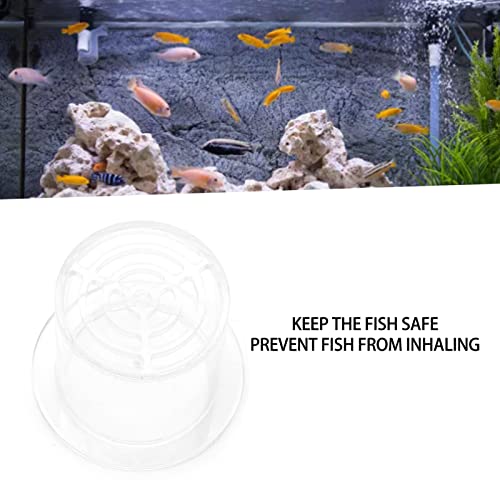 Feeding Breeding Protection Cover Acrylic Transparent Feeder Cover Block Fish Safety Aquarium Drain Pipe Cover for Saltwater Freshwater Fish Tank Accessories