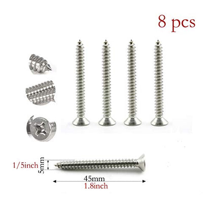 heyous 2 Set M8 Suspension Ceiling Wall Mount U Hook Anchor Hanger Stainless Steel Heavy Duty Multi Purpose Hammock Swing Ceiling Hook Rhombic Base Plate with Snap Hook - color: Rhombic, size: M8