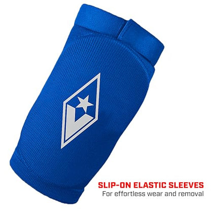 Revgear Slip-on Muay Thai Signature Elbow Pads, MMA, Jiu Jitsu, Krav MAGA - color: Blue, size: Small-Medium