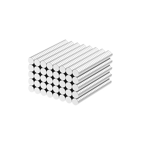 N52-D3x1mm - 1000 Pack, Tiny Round Rare Earth Magnets, Mini Neodymium Disc Magnets for DIY, Building, Craft & Miniatures, Whiteboard Office, 3D Printing, Scientific, Small Fridge Magnet - style: 3mm D x 1mm H