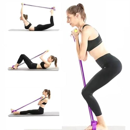 6 Tube Pedal Tension Rope 21 Fitness Resistance Bands, Yoga Handle Bands Exerciser Multifunctional Pull Rope Fitness Equipment for Arm, Abdominal, Waist, Leg Stretching, Body Shaping Training