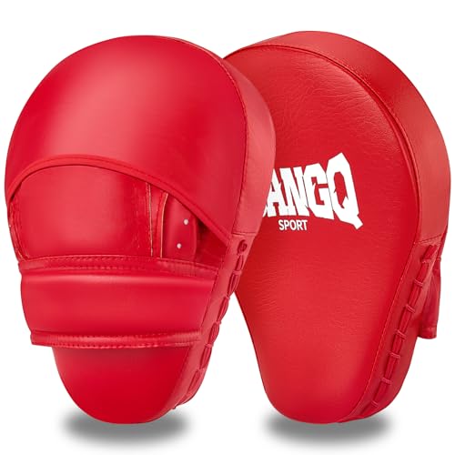 Boxing Pads Curved Focus Mitts, Training Pads,MMA Muay Thai Kickboxing Coaching Martial Arts Punching Hand Target Strike Shield & Boxing Mitts - color: Red
