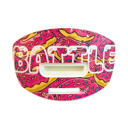 Battle Speed X Mouthguard with Interchangeable Thick Strap, for Football, Advanced Composite, BPA Free, Youth and Adult (Donuts) - color: Donuts