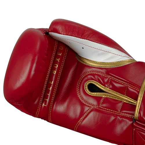 Title Boxeo Mexican Leather Bag Gloves Quatro - Boxing Gloves, Punching Bag Gloves, Kickboxing Gloves, Punching Gloves, Heavy Bag Gloves, Boxing Gloves Men and Women, Boxing Equipment - color: Red/White, size: 12 oz