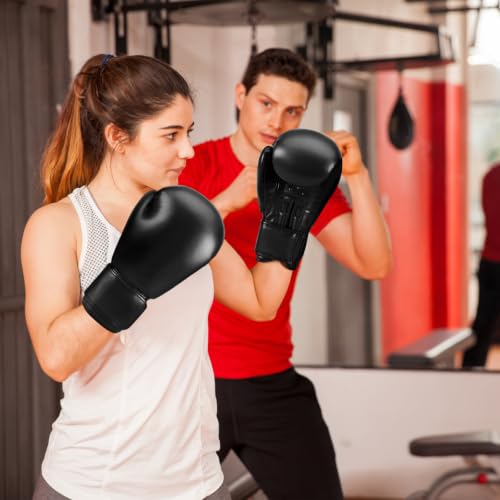 Boxing Gloves for Men and Women,PU Leather Breathable Pro Training Gloves,Hook and Loop Closure Boxing Training Gloves for Sparring MMA Kickboxing Muay Thai - size: 08 oz