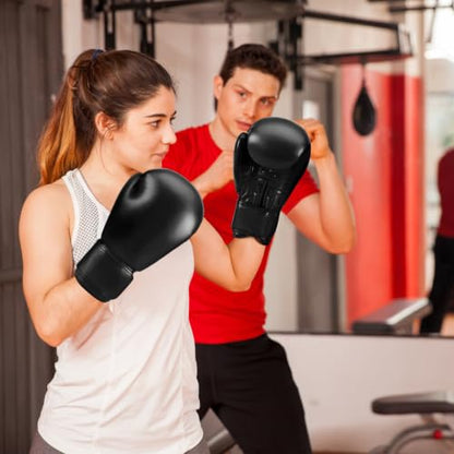 Boxing Gloves for Men and Women,PU Leather Breathable Pro Training Gloves,Hook and Loop Closure Boxing Training Gloves for Sparring MMA Kickboxing Muay Thai - size: 10 oz