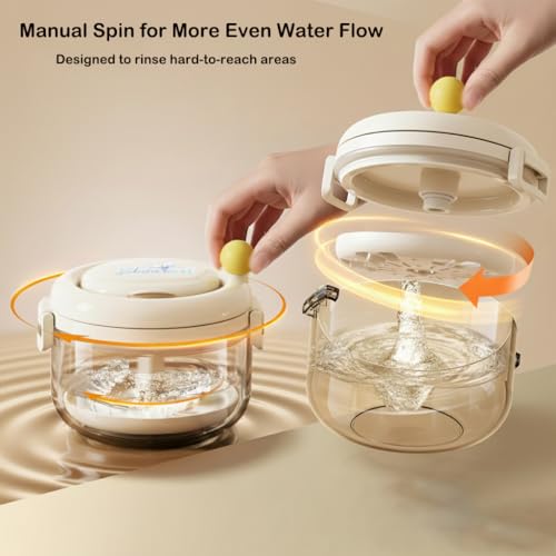 Denture Bath Cup，Retainer Cleaner Case Box,Night Mouth Guard Case Holder,Storage Soak Container with Drain Tray for Travel Cleaning with Mirror and Brush (Beige) - color: Beige