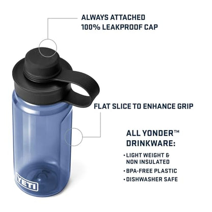 YETI Yonder Water Bottle with Yonder Tether Cap, Lightweight, Leakproof and BPA-Free - color: King Crab, size: 20 Ounces