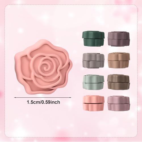XIHIRCD 8pcs Magnetic Hijab Pins, Flower Shaped Small Hijab Magnets Multi-Purpose No-Snag Clothing Scarf Clasp Pinless Brooch for Women Men Shawl Scarves Clothes
