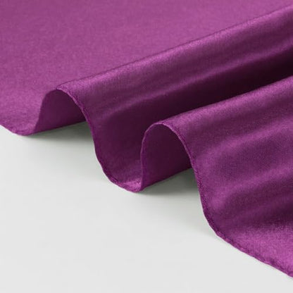 QBSM Womens 23.6 inch Satin Silk Feeling Formal Square Neck Scarf Head Hair Wraps Kerchief - color: Dark Purple