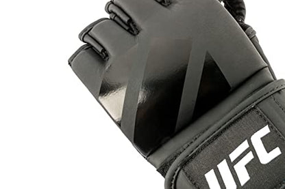 UFC Tonal MMA Gloves Grappling Fighting Fingerless Training Gloves - color: Black, size: Small