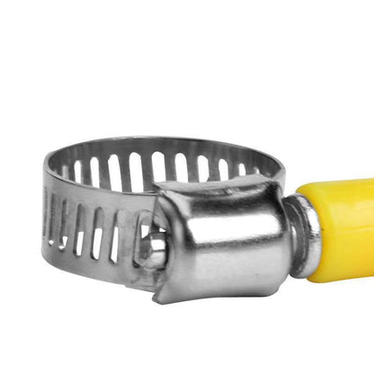 15-Pack Stainless Steel Hose Clamps (Yellow), Adjustable Thumb Screw Key Style Worm Gear Hose Clamps, Fuel Line Clamps,For Plumbing and Automotive Applications ([8-12mm(0.315-0.472 inches])