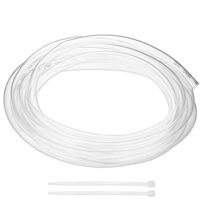 M METERXITY Vinyl Tubing 5/16" ID x 3/8" OD 10ft Flexible Plastic Tube with 2 Hose Ties, Lightweight Hybrid PVC Hose for Water Gardening/Airline/Aquarium Tubing [Clear] - size: 5/16" ID x 10ft