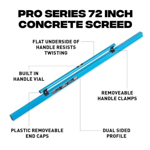 OX Concrete Screed Board, 6' Screed with Level, Herramienta de Concreto - size: 72-Inch
