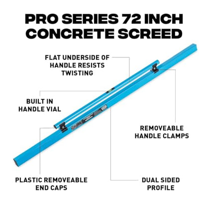 OX Concrete Screed Board, 6' Screed with Level, Herramienta de Concreto - size: 72-Inch