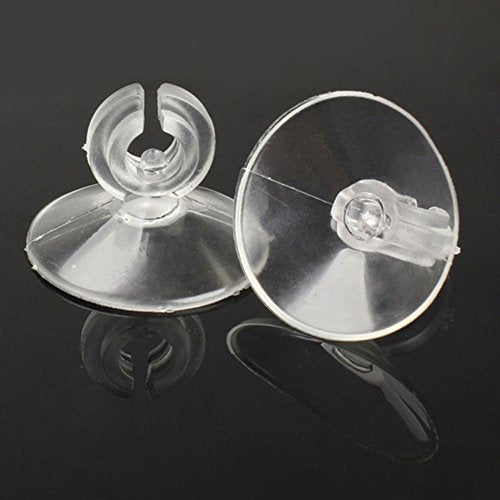 Xiaokeis 10 Pcs Aquarium Suction Cups, Suction Cup Clips with Ultra Strong Suction Force, Reusable Airline Tube Clips Holders Small Suction Cups for Fish Tank, Aquarium Airline Tubing/Hose(Clear)