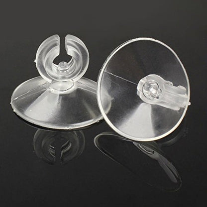 Xiaokeis 10 Pcs Aquarium Suction Cups, Suction Cup Clips with Ultra Strong Suction Force, Reusable Airline Tube Clips Holders Small Suction Cups for Fish Tank, Aquarium Airline Tubing/Hose(Clear)