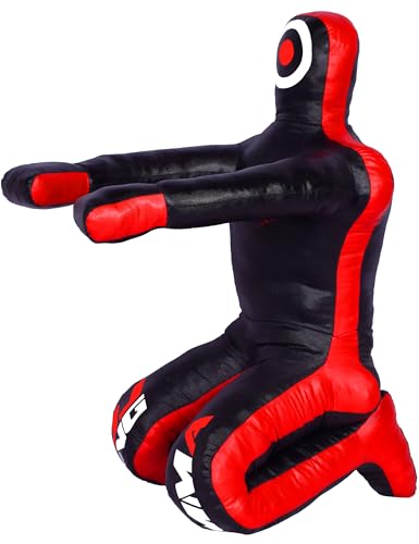 Grappling Dummy, Black Fabric Training Equipment for BJJ, Judo, Karate, Wrestling, Un-Filled Practice Dummy, Model WDM-2025, for Adults and Youth - color: Dura Black