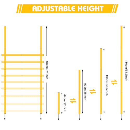 Agility Speed Training Equipment for Soccer, Football, Basketball | Includes Hurdles, 6 Poles, Ladder, 12 Cones & Jump Rope to Improve Footwork, Agility and Coordination for Youth and Adult