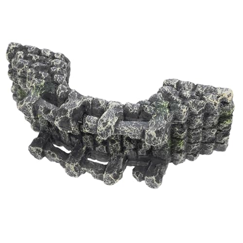 HANABASS Resin Arch Bridge Fish Tank Decoration Miniature Aquarium Bridge Ornament for Aquascaping Fish Tank Landscaping Turtle Basking Platform