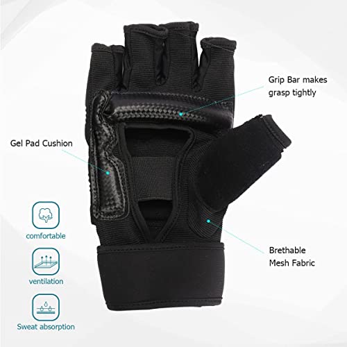 Punch Bag Training Gloves, LangRay MMA Grappling Gloves for Sparring Martial Arts Boxing Training for Adults and Kids - size: X-Small, style: Taekwondo Black