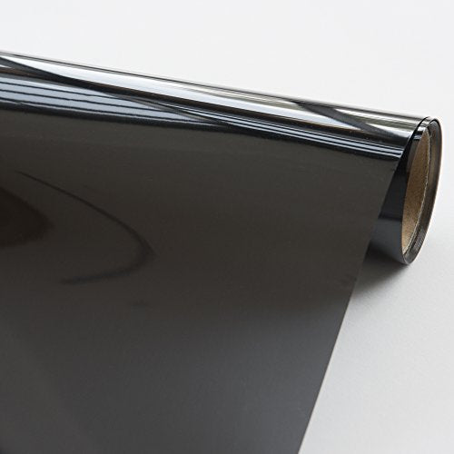 Best Home Fashion Non-Adhesive Sun Control - Black - 1.45 ft x 6.5 ft (1Roll) - color: Suncontrol, size: 1.45 ft x 6.5 ft