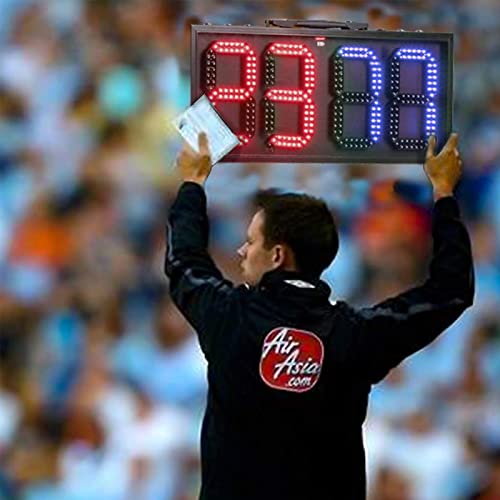 Substitution Board for Soccer, LED Football Game Injury Stop Time Display Boards, Double-Side Football Substitution Board, Change Player Sport Referee Equipment Scoreboard