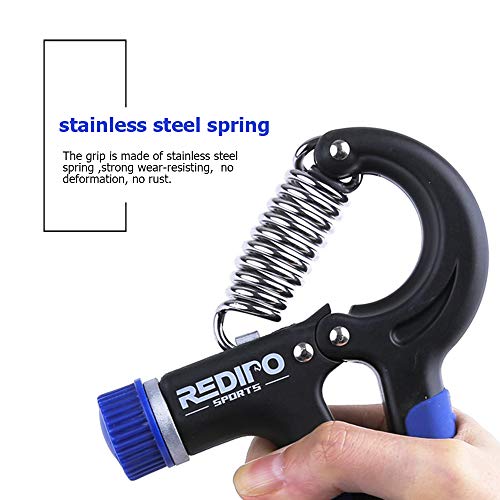 Hand Grip Strengthener - 2 Pack Forearm Exerciser Adjustable Resistance 20-90lbs Hand Squeezer for Men,Women - Grip Workout and Hand Rehabilitation blue