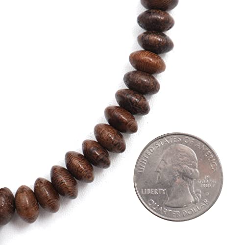 Muslim Johar Natural Wood Handmade Tasbih 10x5mm 99-Bead Flat Oval Prayer Beads Muslim Rosary