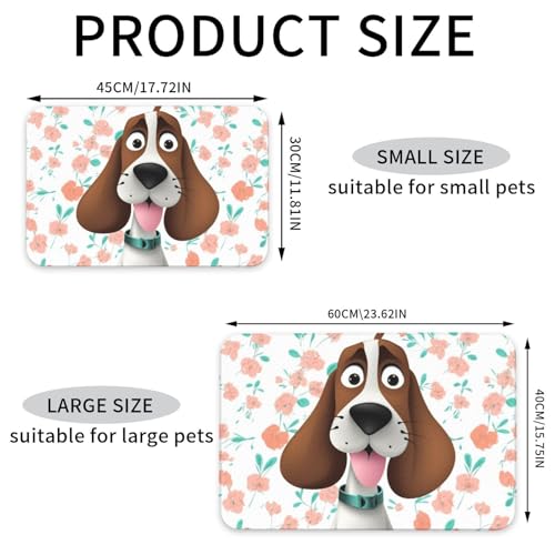 Funny Dog Pet Feeding Mat 40x60cm Absorbent Leather Dog Cat Food Mats Non-Slip Dog Bowl Mats for Food and Water, Quick Dry Pets Placemats for Cats and Dogs Water Bowl - size: 40x60cm