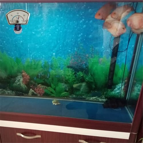 Liquid in Glass Aquarium Thermometer with Suction Cup 0 to 40°c for Fish Tank Water Temperature Meter - color: White stick waterpro