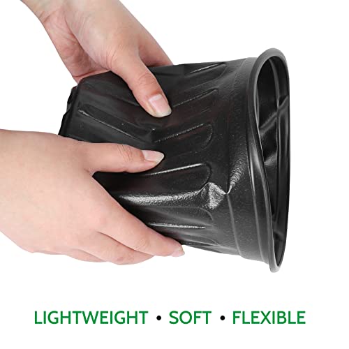 100-Pack 1 Gallon Flexible Plant Nursery Pots,Thickened Soft Plastic Seedling Pots,Seed Starting Pot Flower Plant Container for Succulents，Seedlings - size: 1Gallon, style: 100P
