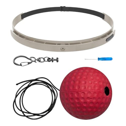 Boxing Ball with Headband - Wearable Punching Speed,Silicone Headband Boxing Trainer Ball,for Living Room Bedroom Dormitory Gym Men Women Beginners Teens - color: red hard ball