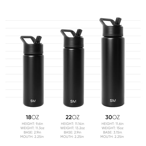 Simple Modern Insulated Water Bottle with Straw | 18oz | Pink | Summit Stainless Steel Water Bottles, Metal Cup | Leak Proof for School, Gym, Travel, Sports | Velvet Pink - color: -Velvet Pink, style: 18oz