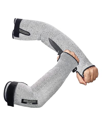 Evridwear Cut Resistant Protective Sleeves Gardening Sleeves Arm Protectors for Thin Skin and Bruising Farming, Industrial - size: Large
