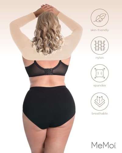 SlimMe Long Sleeve Arm Shapewear, Arm Slimming Sleeves for Women, Tightens and Smooths Arms, Bolero Style - Small to Queen 2 - color: Nude, size: Q2