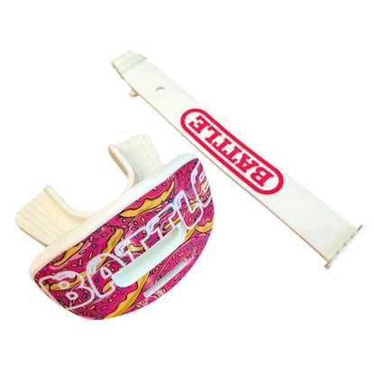 Battle Speed X Mouthguard with Interchangeable Thick Strap, for Football, Advanced Composite, BPA Free, Youth and Adult (Donuts) - color: Donuts