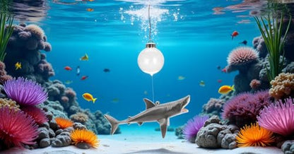 Floating Shark Ornament - Adjustable Aquarium Shark Animal Decor | Aquarium Floating Shark Ornaments Thematic Ornaments Suitable for Aquarium All Kinds of Fish Tank and Home Aquarium Accessories