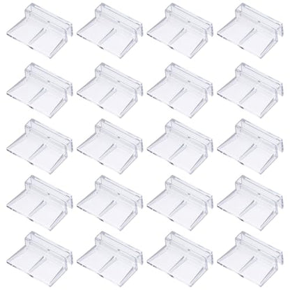 20 Pcs Aquarium Lid Clips, 6 mm Acrylic Aquarium Cover Bracket Fish Tank Lid Older Fish Tank Clip Transparent Durable Easy to Clean, Intended for Rimless Aquariums Top Cover - size: 6 mm