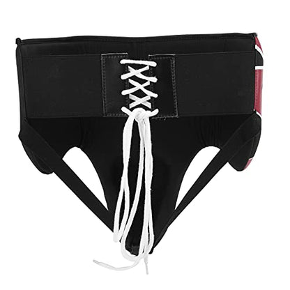Groin Protector for Boxing, Muay Thai, Kickboxing and MMA Sparring, Taekwondo Fighting Abdominal Protector for Men - size: red