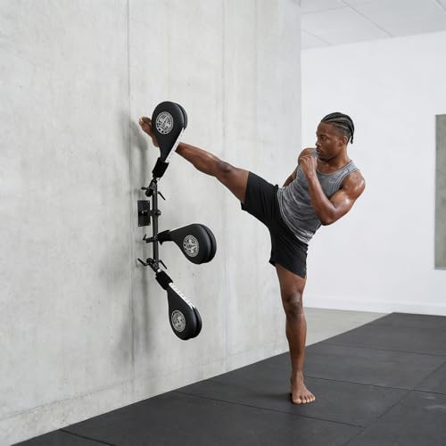 Taekwondo Kick Pad Target, Kicking Pads with Mounting Bracket for Martial Arts Training Tae Kwon Do Karate Kickboxing, Hands-Free - size: 3 Kicking Targets