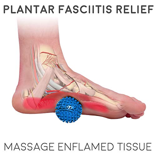 Body Back Foot Star® Massager Ball and Plantar Fasciitis Roller - Soothe Foot Stress, Discomfort, Aches, & Tightness (2-Inch, Blue) - style: Single