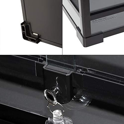 REPTI ZOO 67Gallon Reptile Large Terrarium Upgrade Glass Front Opening Tank Sliding Door with Screen Ventilation Reptile Terrarium About 48" x 18" x 18"(Knock-Down) - color: Reptile Terrarium - Sliding Door
