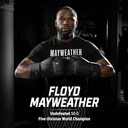 Hayabusa Mayweather Contender Boxing Gloves for Men and Women - color: Black, size: 14oz